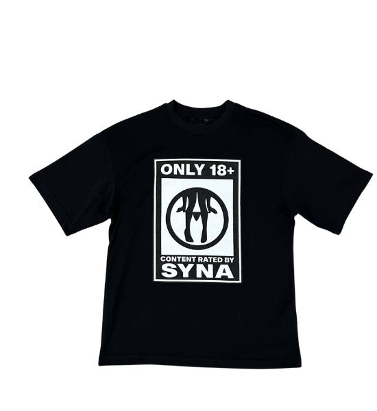 18-TEE 18+ BLACK TEE - Image 1