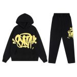Syna Logo Synaworld Tracksuit Black Yellow - Image 3