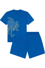 Synaworld “Syna” Logo T-Shirt & Shorts Set – Blue/Yellow - Image 2